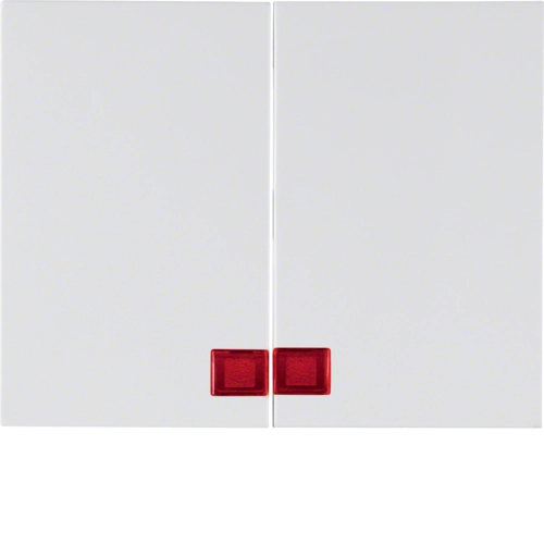 Панель лицевая Berker K.1 для двойного выключателя с линзой Полярная белизна (14377009)