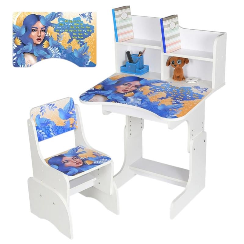 Парта детская Bambi с полкой и стулом Украина (N 2071-5-1) - фото 2 Парта детская Bambi с полкой и стулом Украина (N 2071-5-1) - фото 2