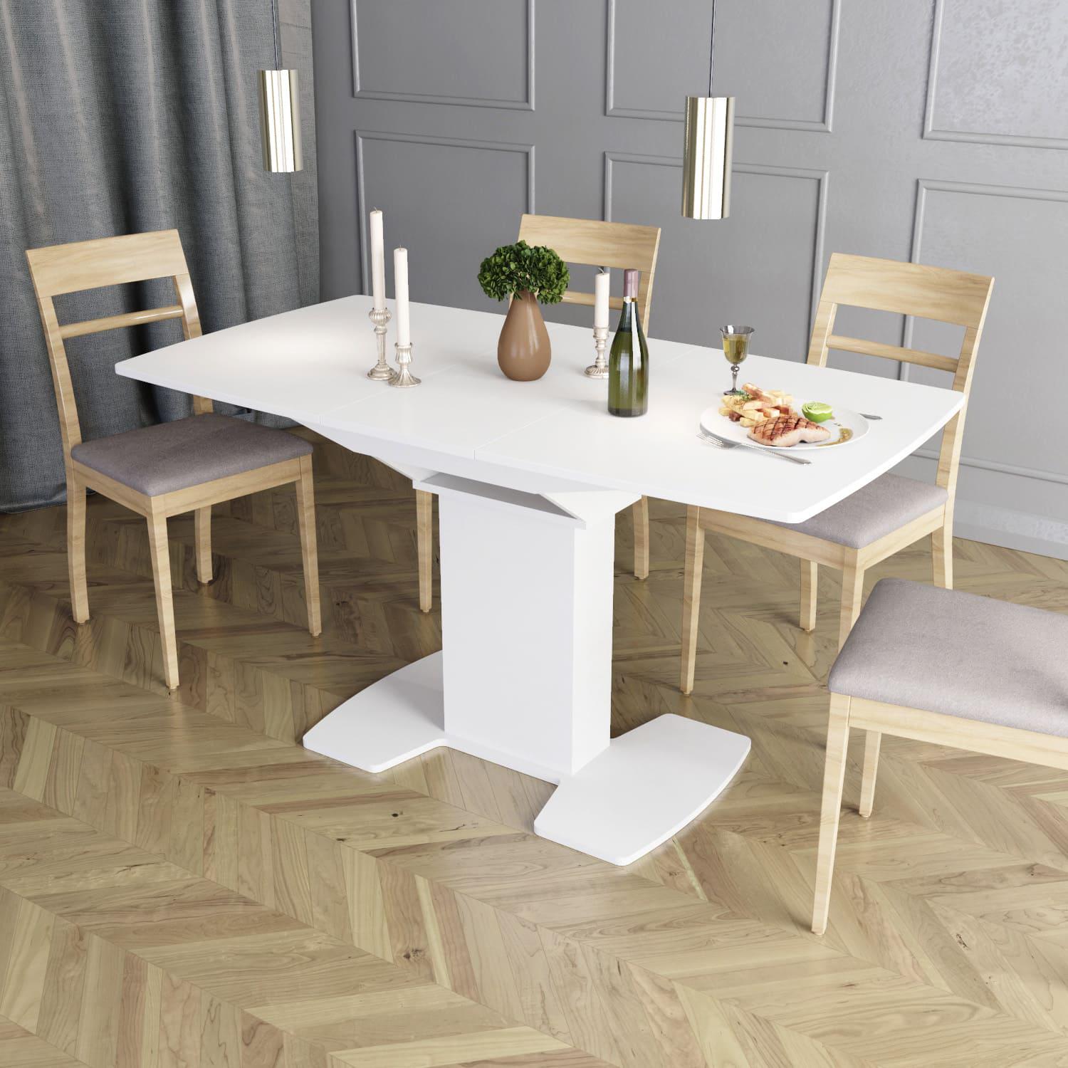 Стіл Art in Head Shanghai 1100x750x750 мм Білий діамант МДФ (101011616) - фото 3 Стіл Art in Head Shanghai 1100x750x750 мм Білий діамант МДФ (101011616) - фото 3