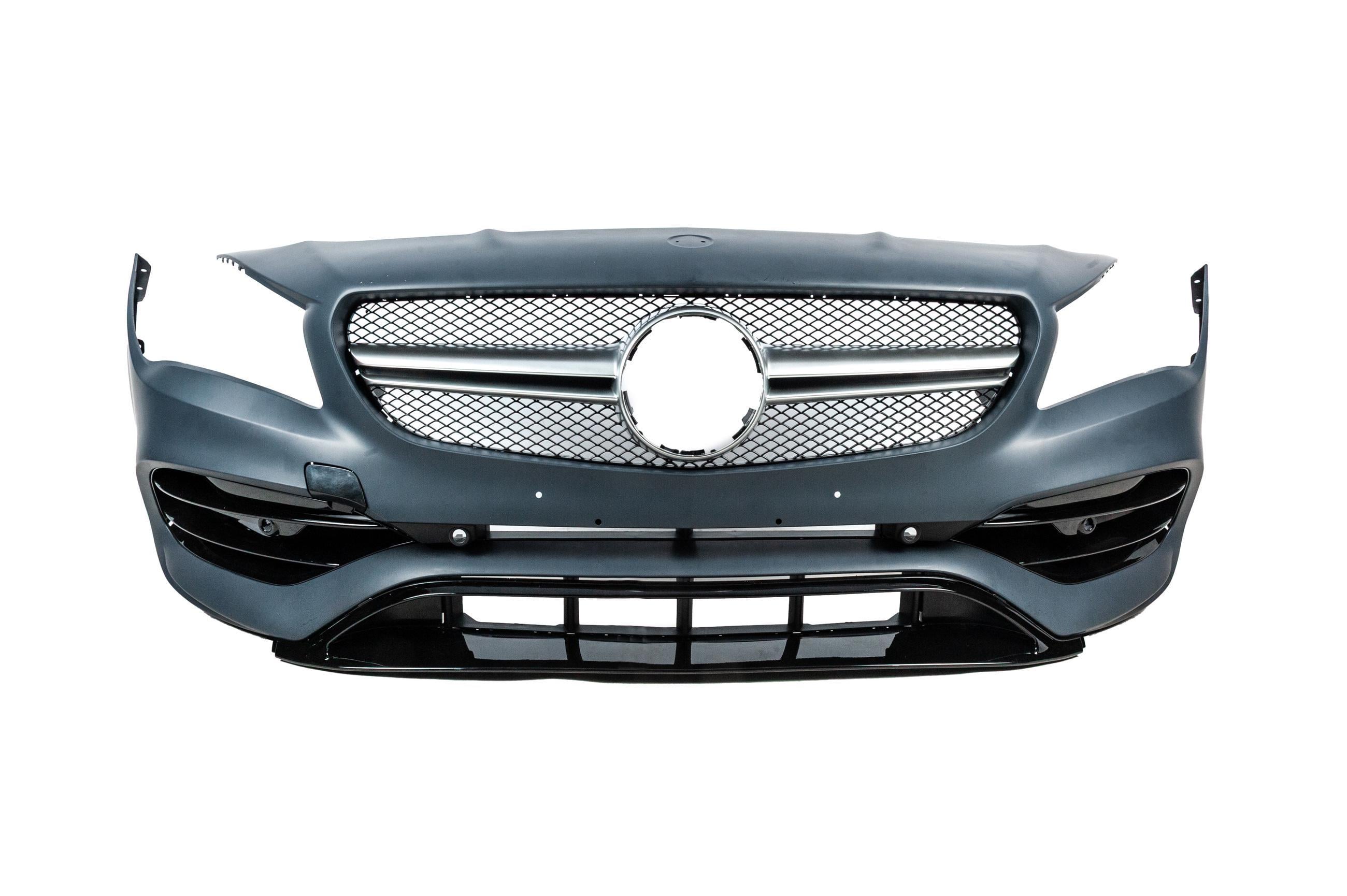 Бампер передний GBT в сборе стиль CLA45 AMG для Mercedes CLA C117 2013-2019 пластик под покраску