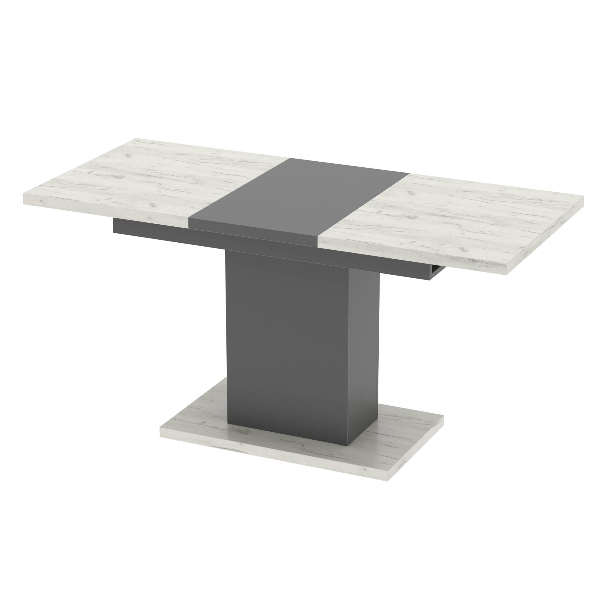 Стіл розсувний Неман ГРЕЙС Дуб крафт білий/Графіт