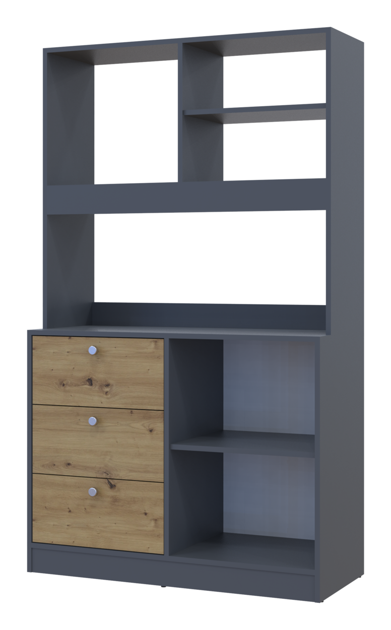 Готова кухня міні Doros Лея ДСП 100х43х171 см Графіт/Дуб евок (81359336) - фото 10 Готова кухня міні Doros Лея ДСП 100х43х171 см Графіт/Дуб евок (81359336) - фото 10