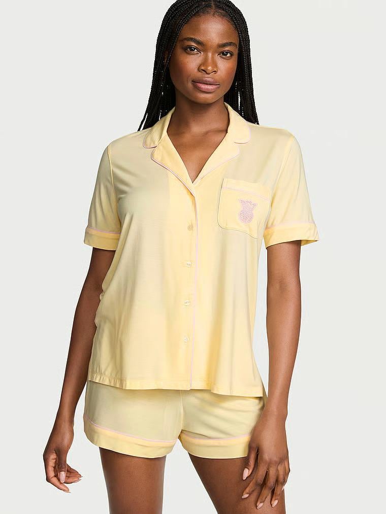 Піжама Victoria's Secret SoSoft Modal Short Pajama Set Sunny Honey S Жовтий (27303579)
