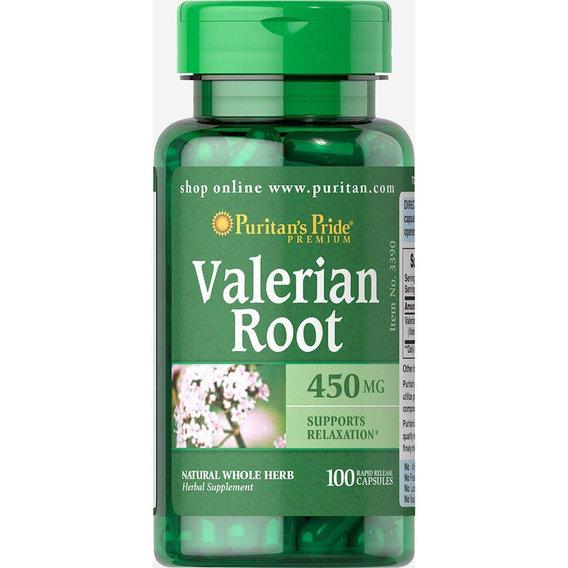 Комплекс для профілактики нервової системи Puritan's Pride Valerian Root 450 мг 100 Caps
