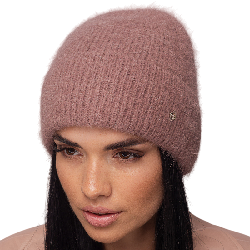 Шапка женская ангоровая с флисом Leks Диорис One size Кофейный (122707)