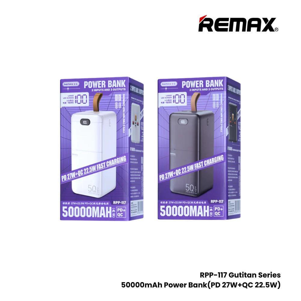 Повербанк с быстрой зарядкой Remax RPP-117 Quick Charge 22,5W 50000 mAh Белый - фото 3