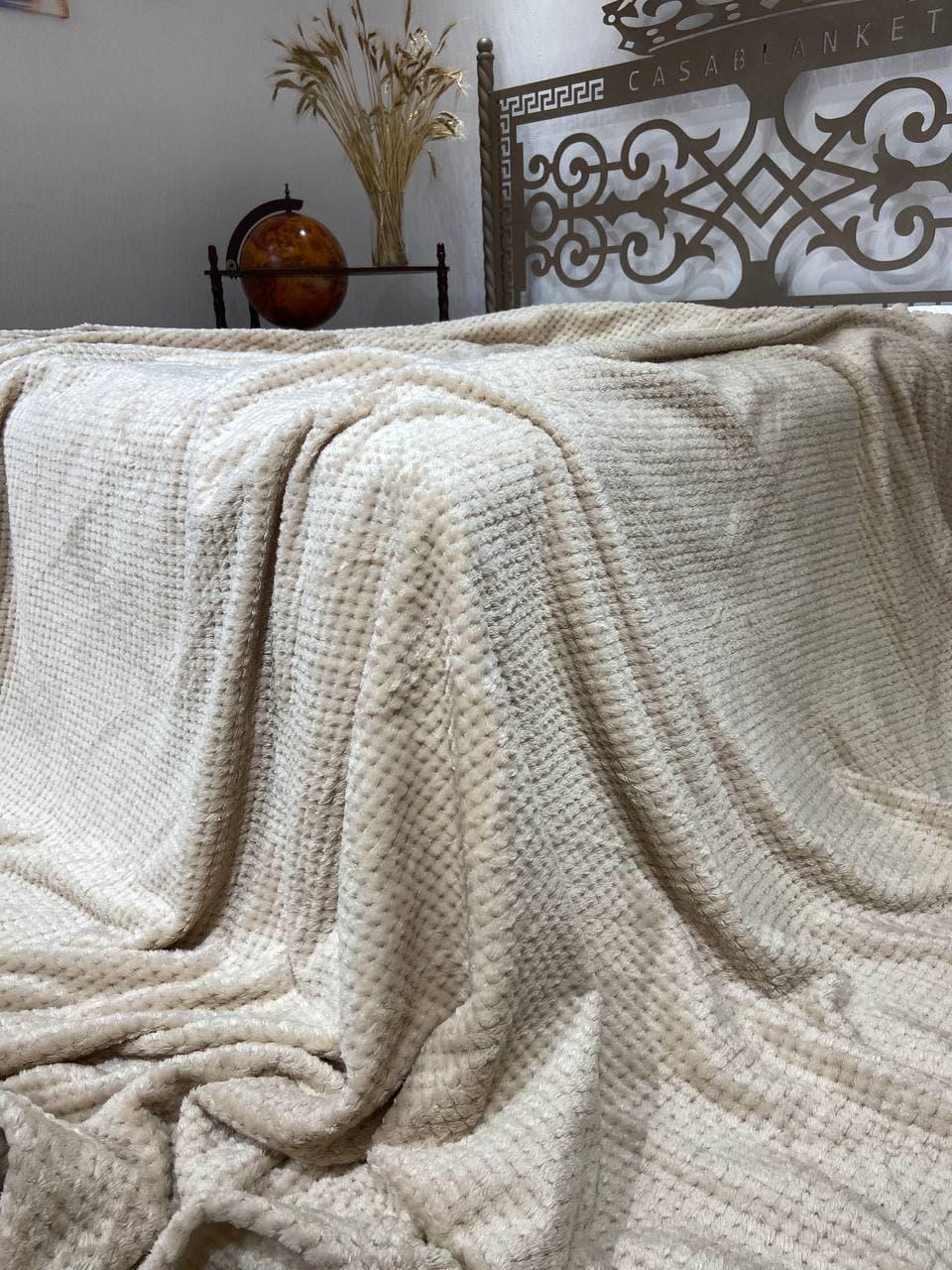 Плед Koloco Бамбук 150х200 см Бежевый - фото 2