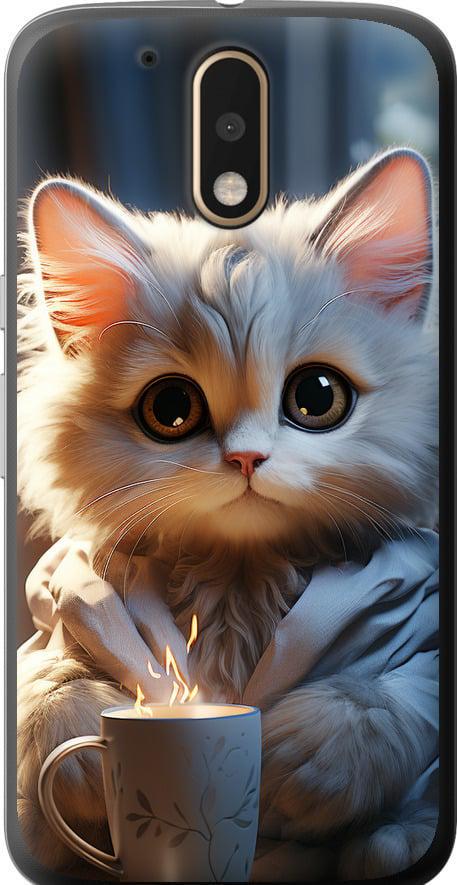 Чехол на Motorola MOTO G4 PLUS White cat (5646u-953-42517)