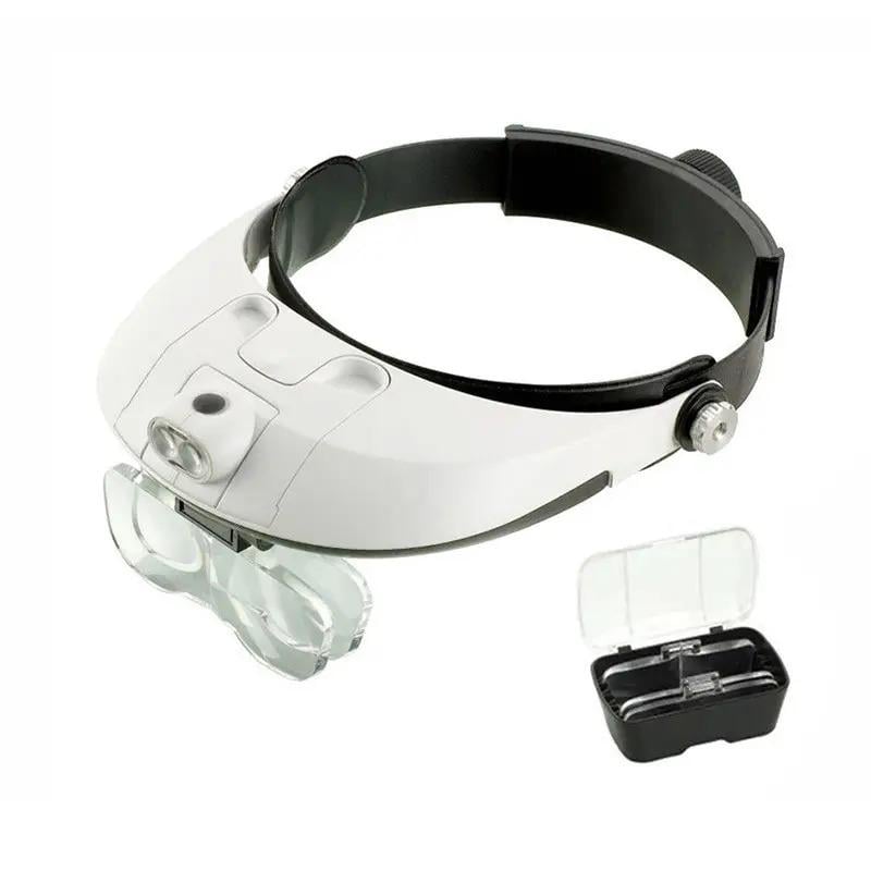 Лупа бинокулярная Magnifier 81001-G LED 1x-6x Белый (3-9-30-015)