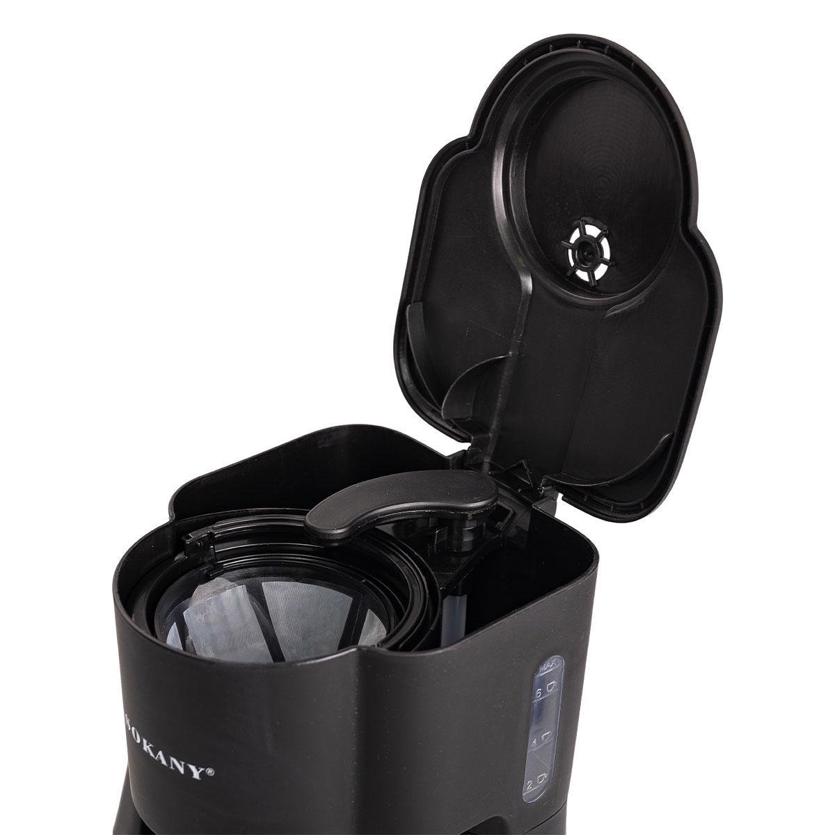 Кофеварка капельная Sokany SK-124 с подогревом кофейника 600 мл (5927) - фото 9 Кофеварка капельная Sokany SK-124 с подогревом кофейника 600 мл (5927) - фото 9