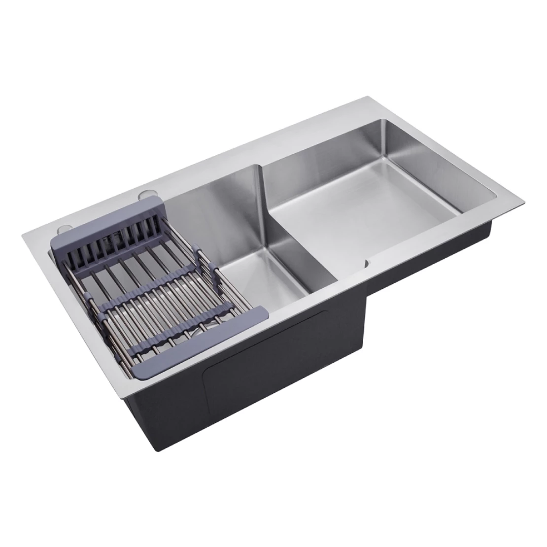 Мийка для кухні Kroner KRP Gebürstet 7848LHM 3/1 мм з нержавіючої сталі (CV030021) - фото 5 Мийка для кухні Kroner KRP Gebürstet 7848LHM 3/1 мм з нержавіючої сталі (CV030021) - фото 5