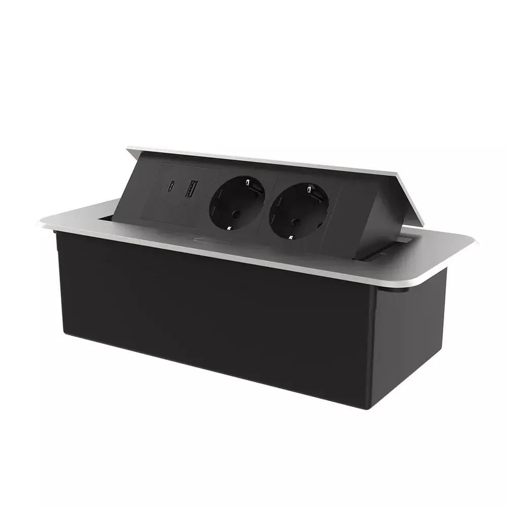 Розетка мебельная LIVOLO из USB-A/USB Type-C 36 Вт алюминий Серебряный (VL-SHS013-TC.UA.UC-BP-S)
