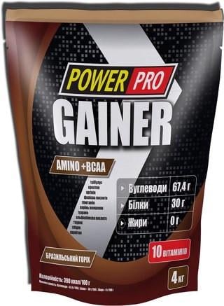Гейнер Power Pro Gainer 4 кг Бразильский орех
