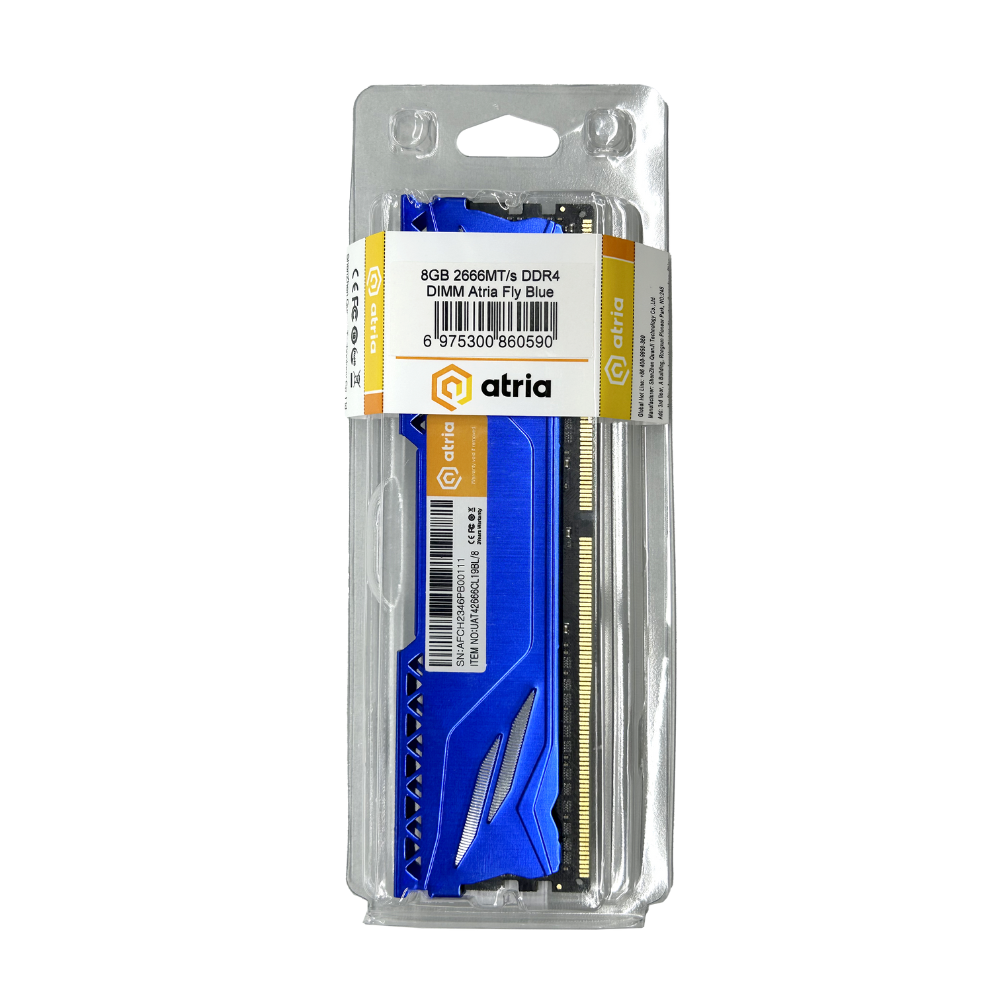 Оперативная память Atria Fly Blue UAT42666CL19BL/8 DDR4/8 Gb/2666 МГц для настольных ПК (586684) - фото 3