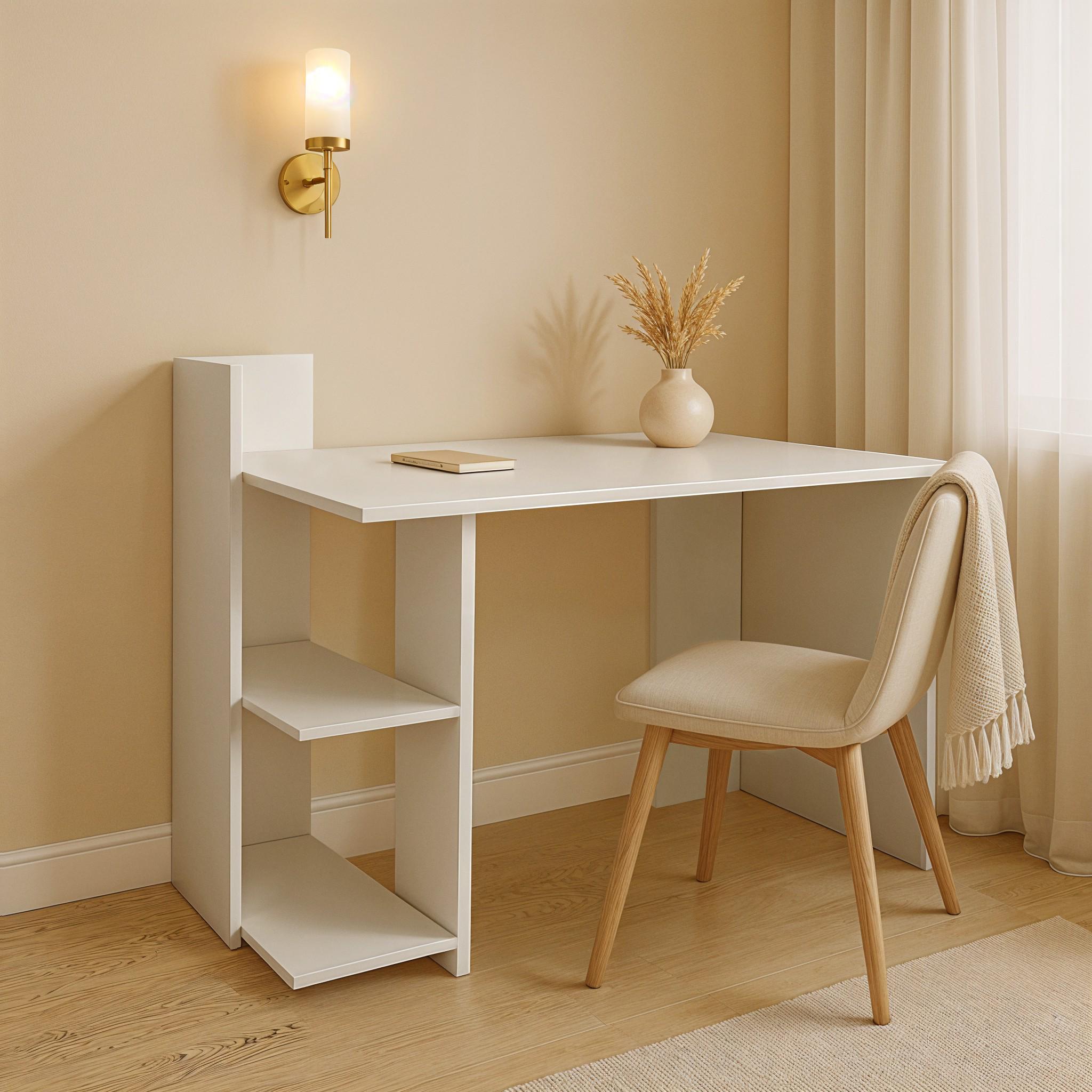 Письмовий стіл з полицями Modern 1116х516х750 мм Білий - фото 1 Письмовий стіл з полицями Modern 1116х516х750 мм Білий - фото 1