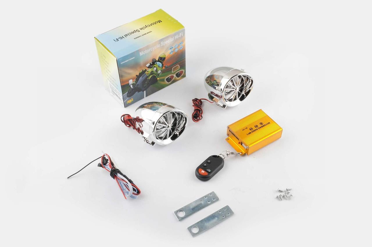 Аудиосистема BEST CHOICE 2.5 подсветка сигнализация/МР3/FM/SD/USB/пульт управления разъем ППДУ 3K Хром (2177140821)