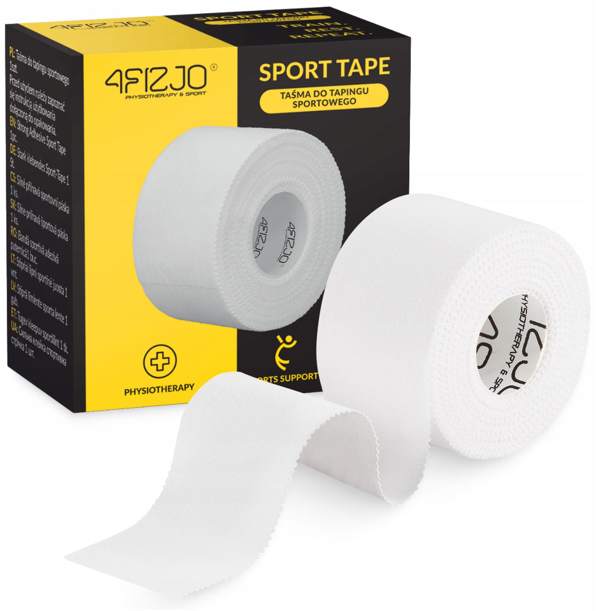 Тейп кінезіологічний для пальців 4fizjo Sport Tape 3,8 см x 9,1 м жорстка White (P-5905973400831)