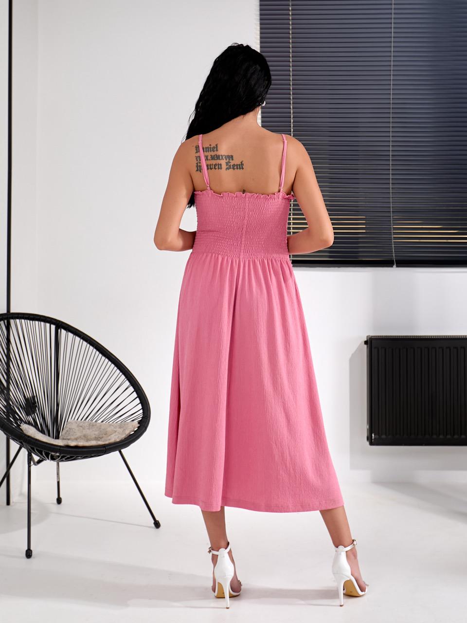 Сарафан жіночий літний Sarko Дріада жатка XS Пелюстковий рожевий (00048) - фото 7 Сарафан жіночий літний Sarko Дріада жатка XS Пелюстковий рожевий (00048) - фото 7