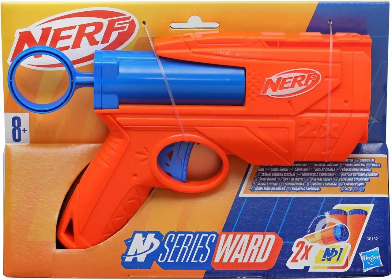 Бластер игрушечный Hasbro Nerf N Series Ward механический с 2 стрелами N1 Сине-оранжевый (SKU-235)