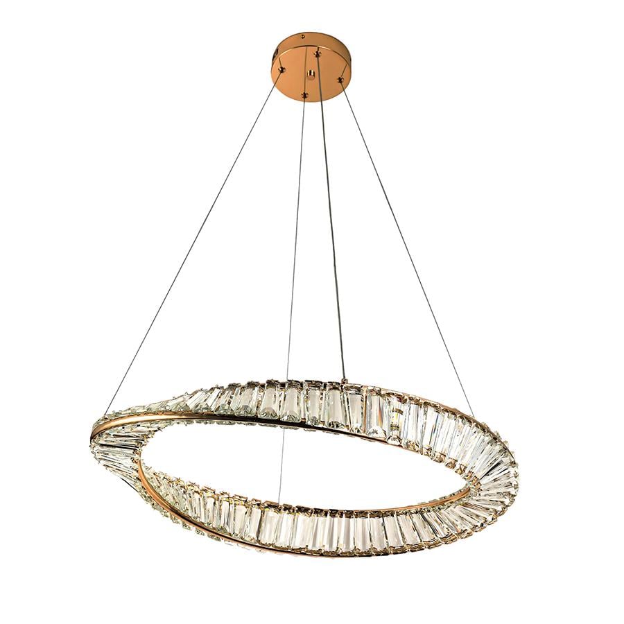 Люстра подвесная хрустальная LED кольцо Levistella 799L8812 600 FGD Золотой