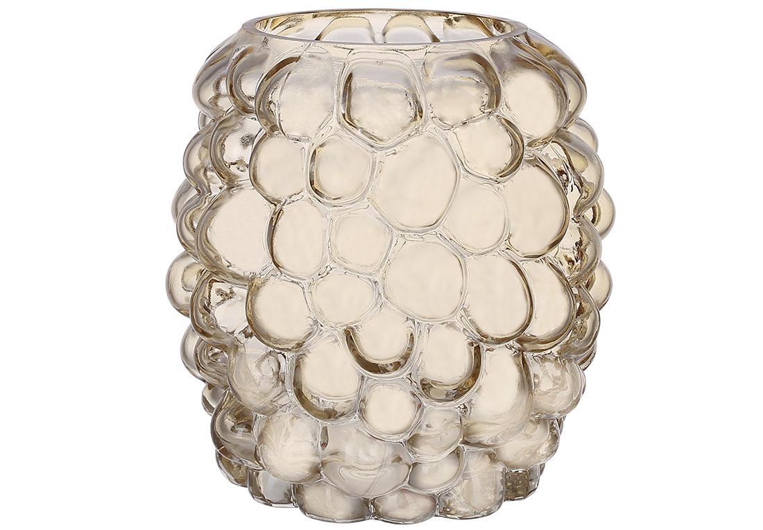 Ваза стеклянная BonaDi Bauble 15 см Амбер (591-357)