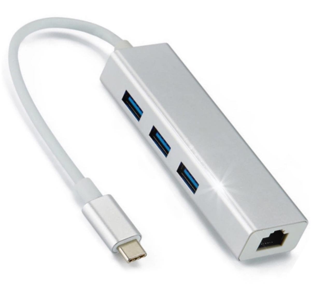 USB-хаб Foxconn Type-C на 3-Port/USB 3,0/Ethernet (A12057)