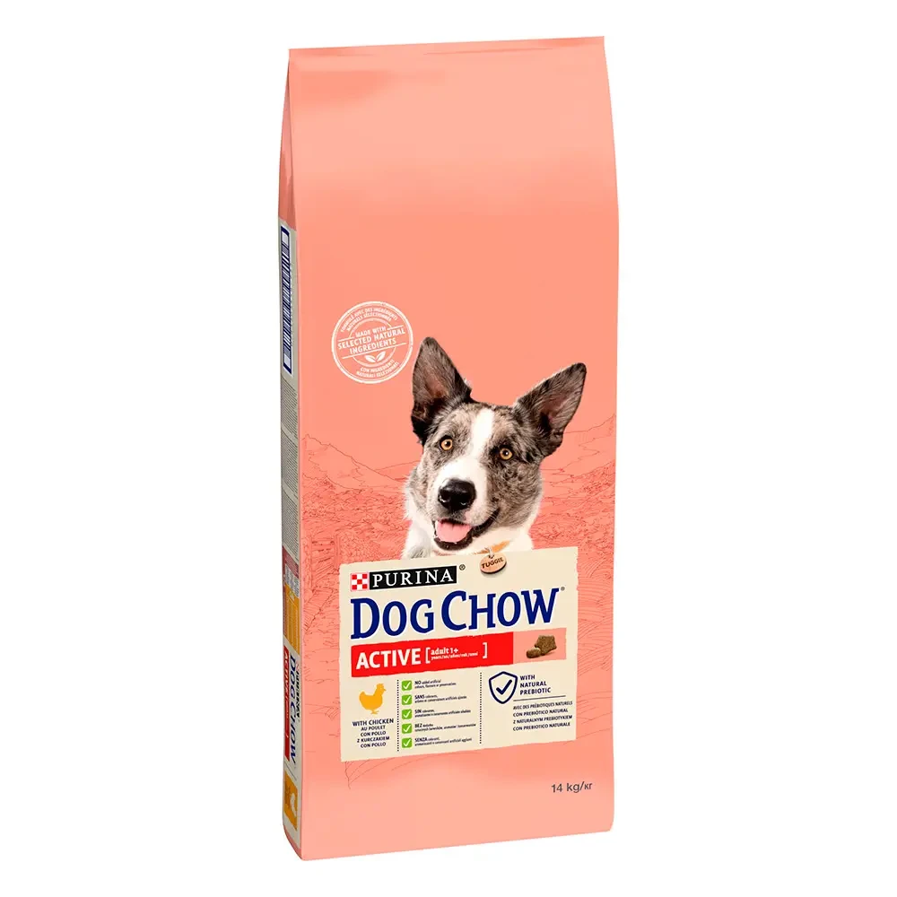 Сухой корм DOG CHOW Active 1+ для собак с повышенной активностью курица 14 кг (7613034487933) - фото 2 Сухой корм DOG CHOW Active 1+ для собак с повышенной активностью курица 14 кг (7613034487933) - фото 2