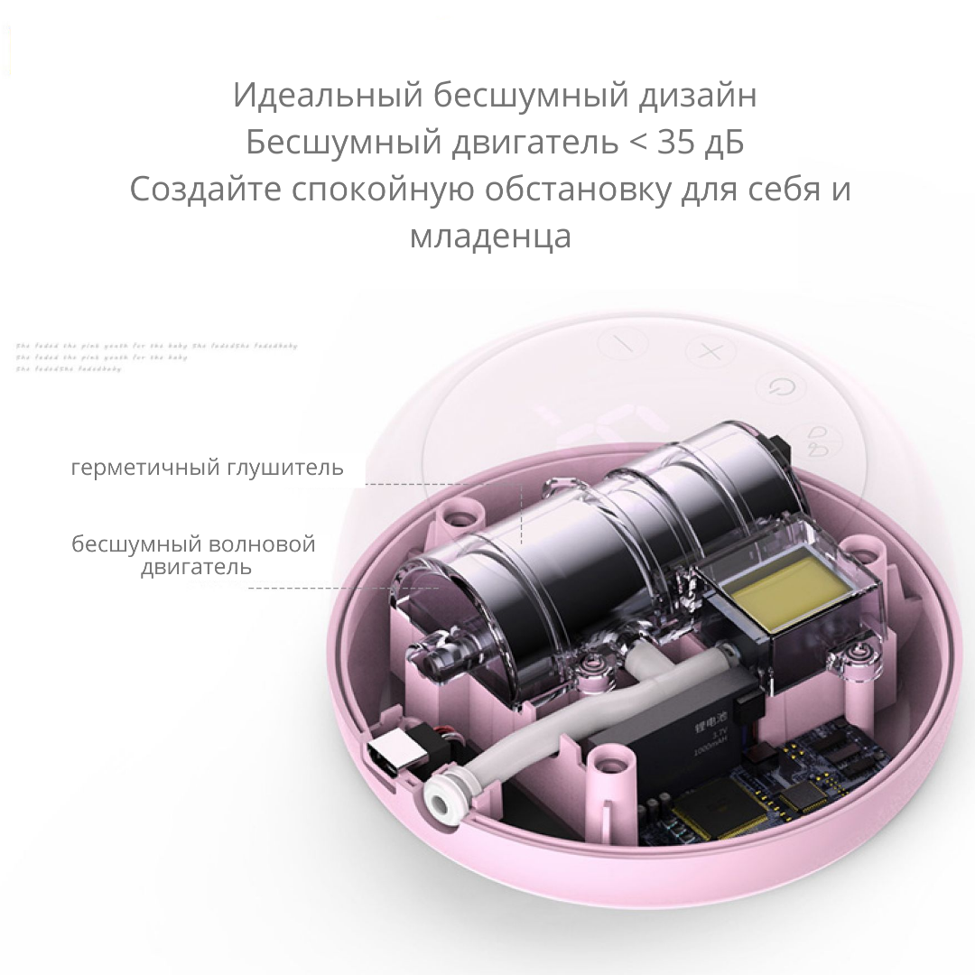Молокоотсос Cmbear ZRX0618 электрический одинарный с функцией массажа и стимуляцией лактации Pink - фото 5