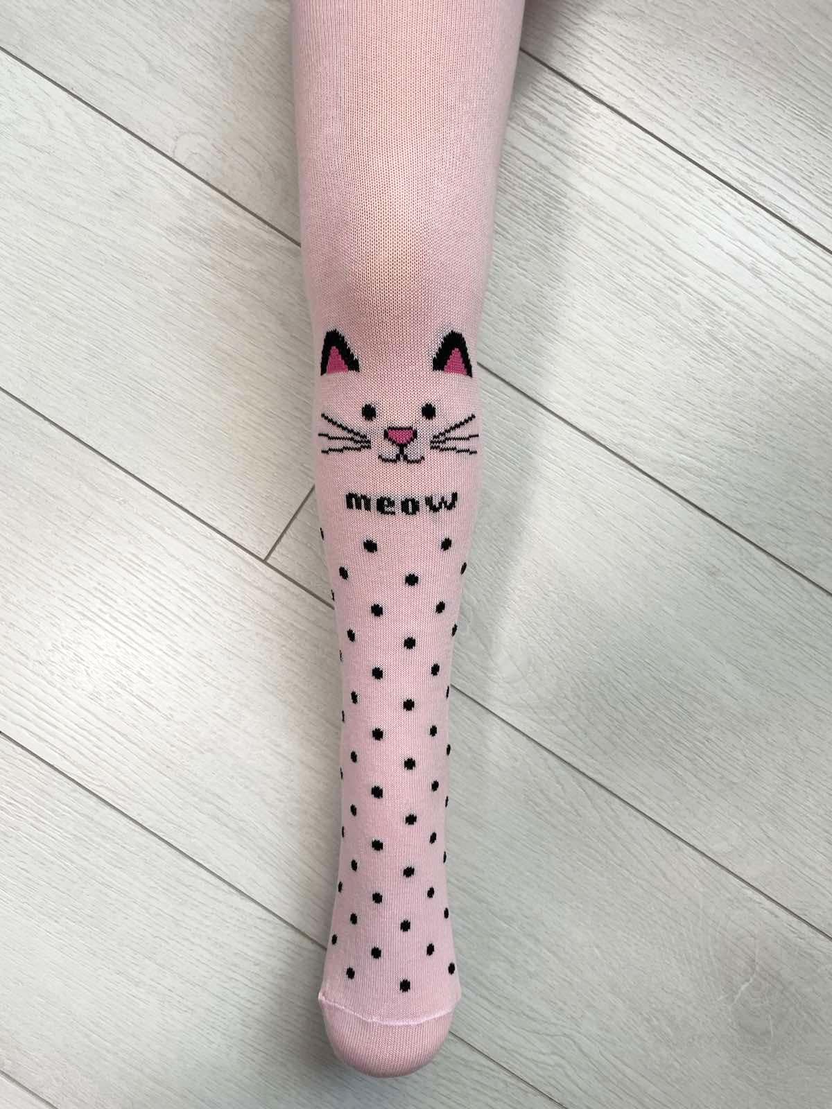 Колготки детские демисезонные Олми 1011д Кот meow 138 110-116 см р. 17 Розовый (64982)