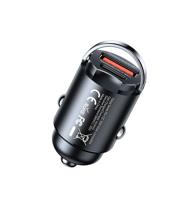 Зарядний пристрій Remax RCC359 30W USB/Type-C Car Charger Black (101157) Зарядний пристрій Remax RCC359 30W USB/Type-C Car Charger Black (101157)
