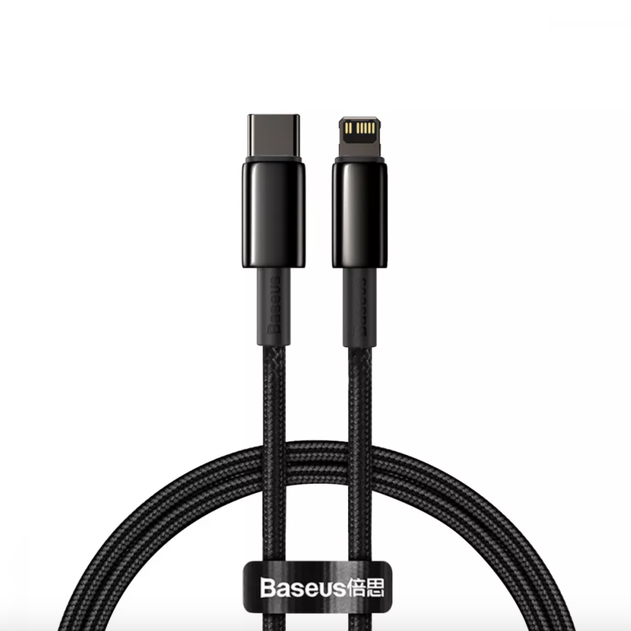 Кабель синхронизации Baseus Tungsten Gold Type C to Lightning PD 20W 1m Cable, Black