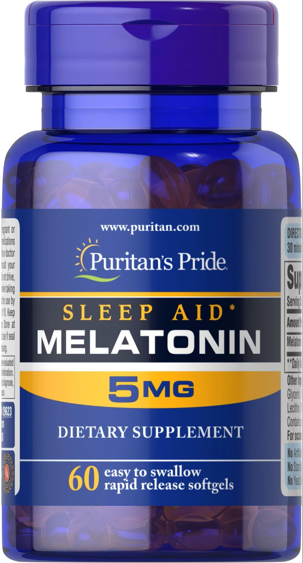 Мелатонин Puritan's Pride Melatonin 5 mg 60 капс.