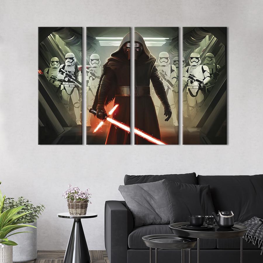 Картина модульная из 4 частей Kylo Ren із Star Wars XL 209x133 см (669-41)