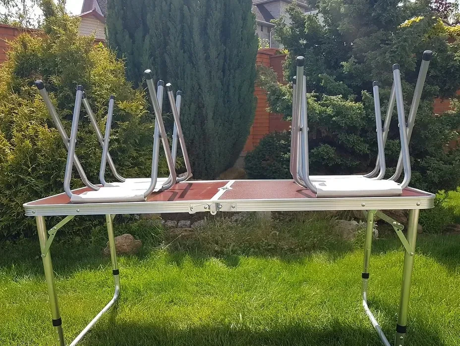 Стіл зі стільцями туристичний складаний алюмінієвий - фото 3 Стіл зі стільцями туристичний складаний алюмінієвий - фото 3