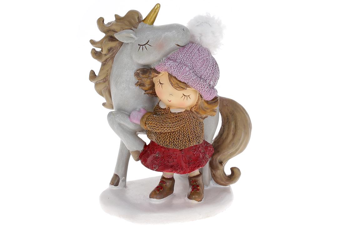 Декоративная статуэтка BonaDi Девочка с единорогом (831-381)