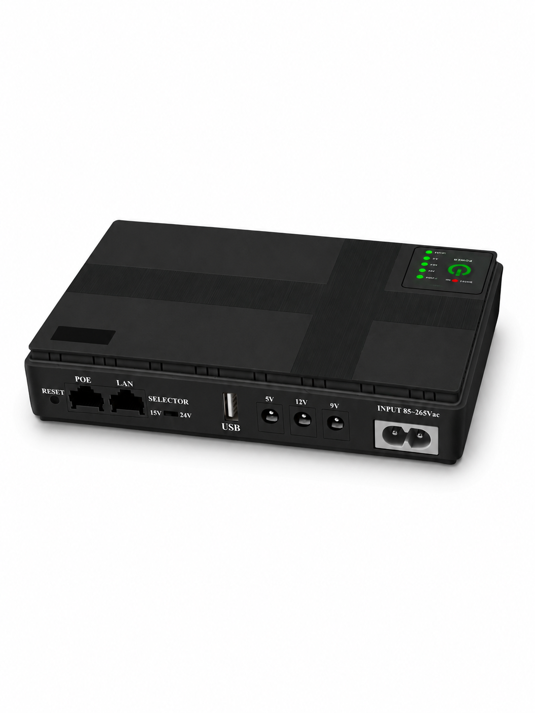 Джерело безперебійного живлення Mini UPS для роутера 10400 мАг 36 Вт 5/9/12 В з USB і POE 160х100х30 мм Чорний (49676357)