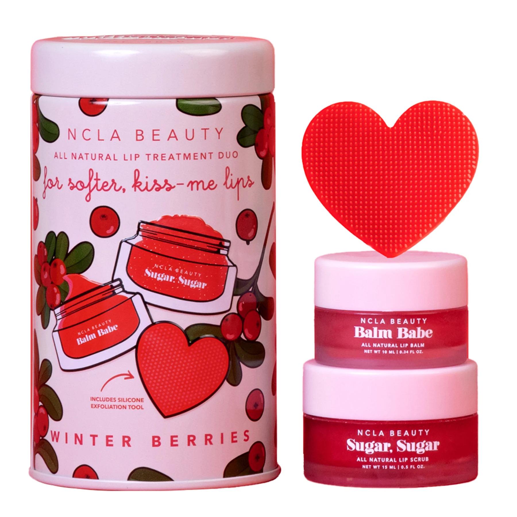 Подарочный набор по уходу за губами NCLA Beauty Winter Berries Lip Care Set Брусника 10/15 мл