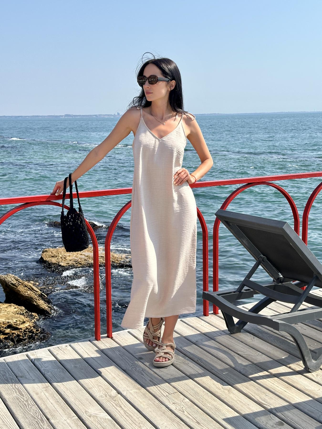 Сарафан женский COSY Sandy на завязках длинный XL Песочный (VS02)