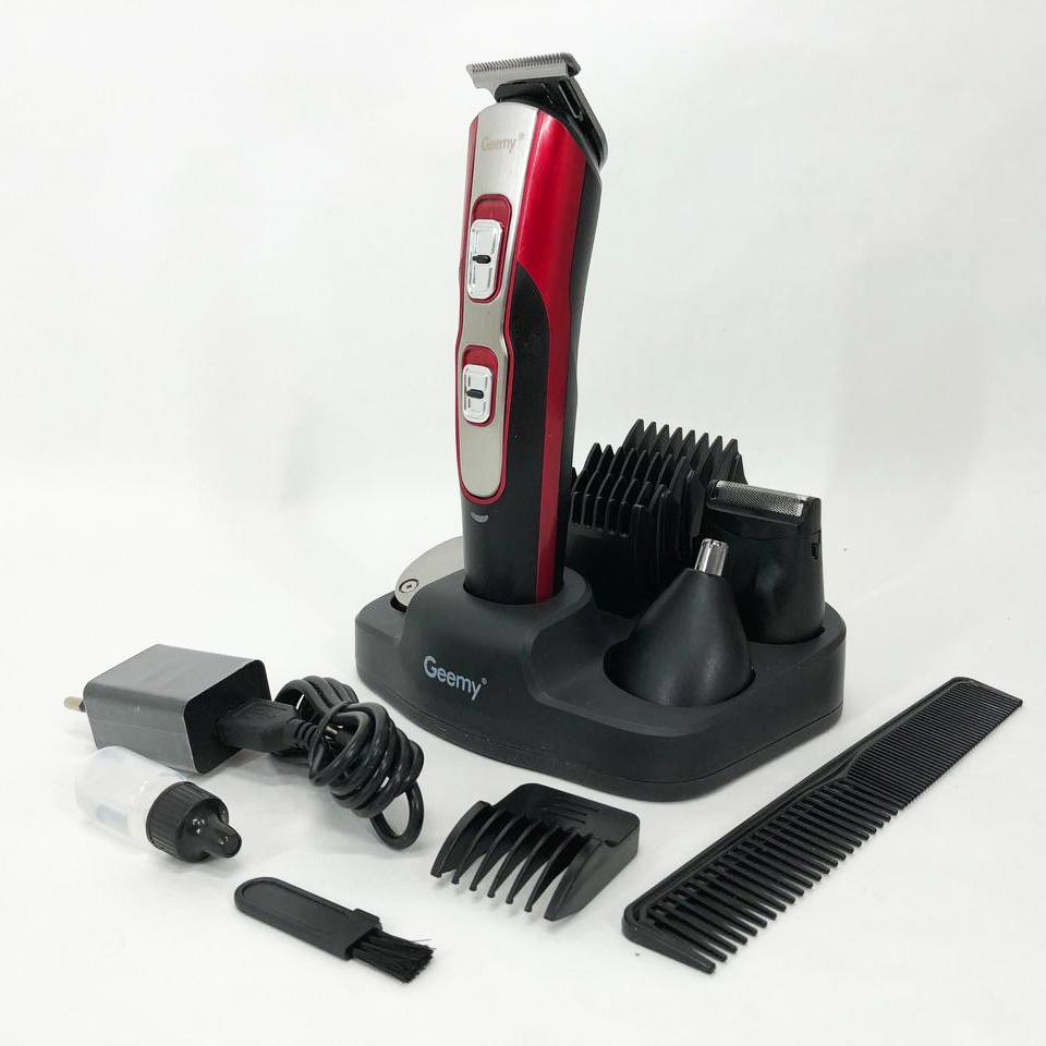 Машинка для стрижки Gemei GM-592 10в1 Красный (ws75337)