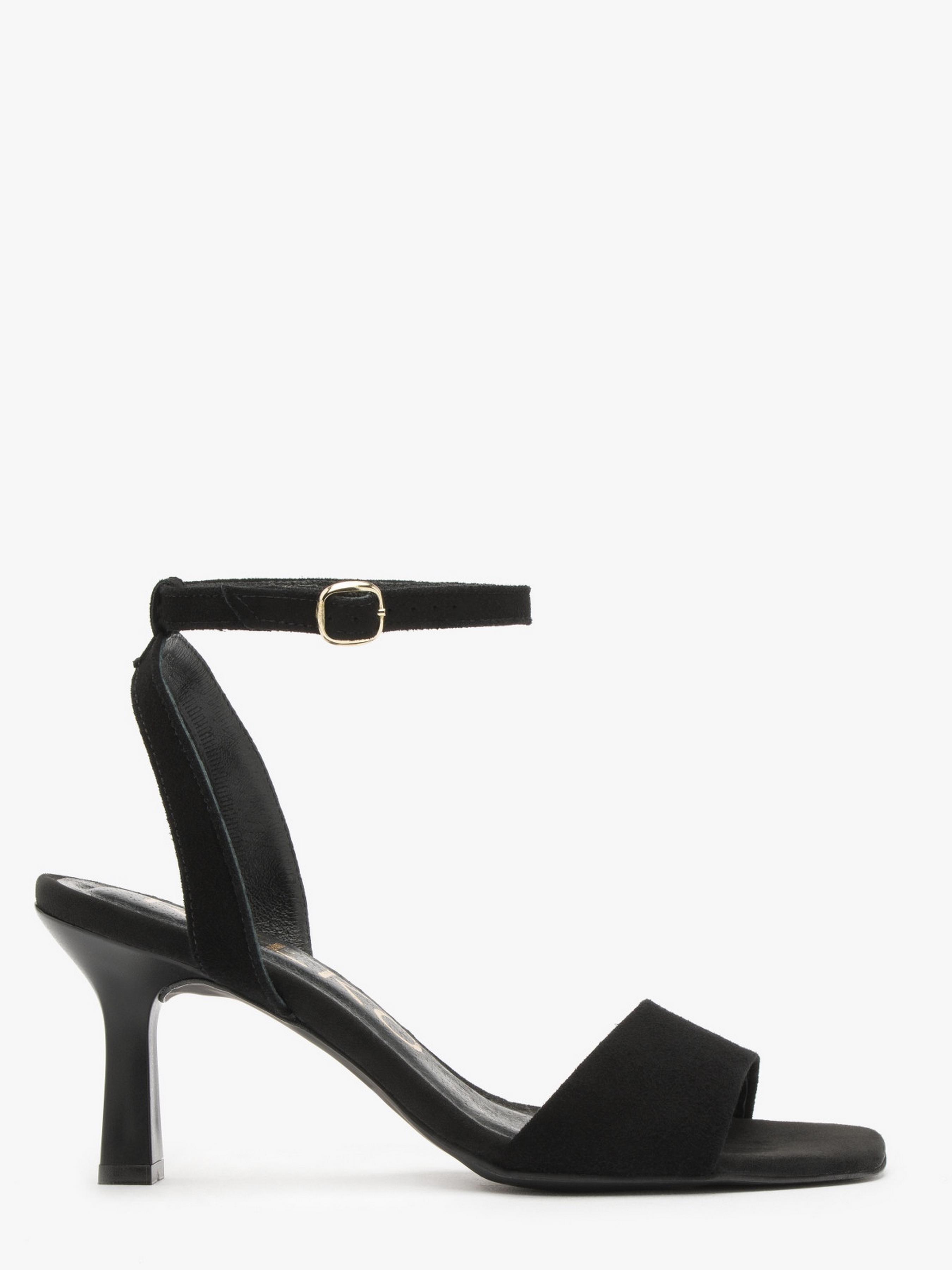 Босоніжки жіночі замшеві RYLKO на підборах р. 40 Чорний (7VF44_T4 __14)