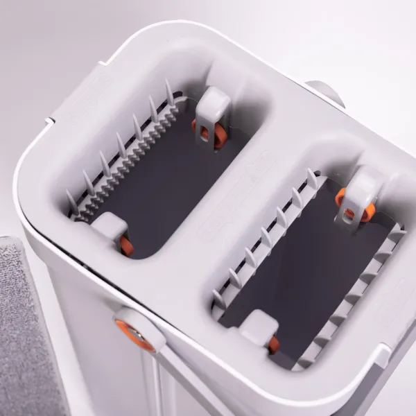 Комплект для уборки швабра плоская и ведро с 2 отсеками с отжимом Белый (HP-35015-19) - фото 6 Комплект для уборки швабра плоская и ведро с 2 отсеками с отжимом Белый (HP-35015-19) - фото 6