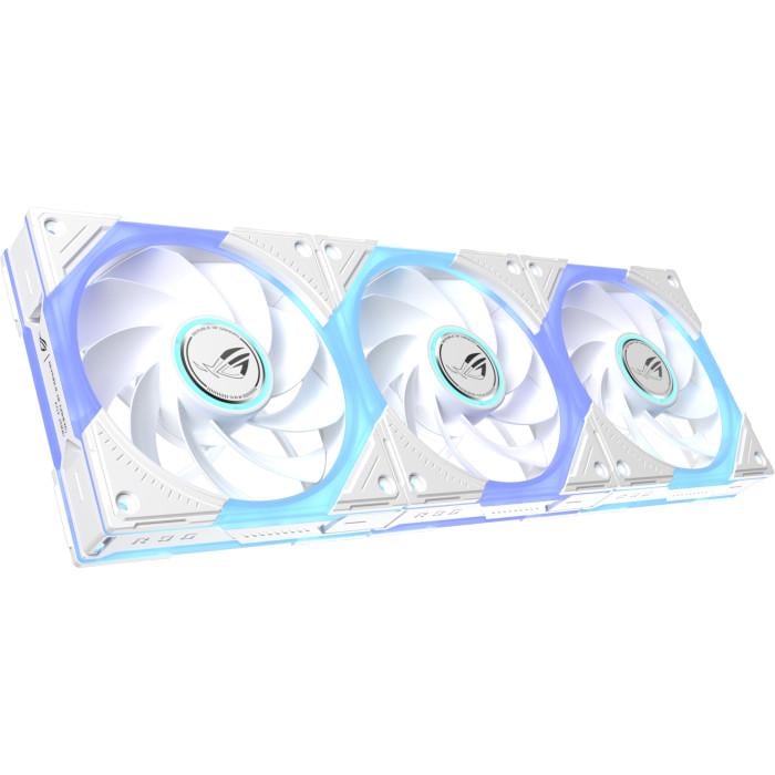 Комплект корпусных вентиляторов ASUS ROG Eurux GR120 FAN Reverse 3 шт. 120 мм 2200 об/мин ARGB 3 шт. White (90DA00K3-B09020)