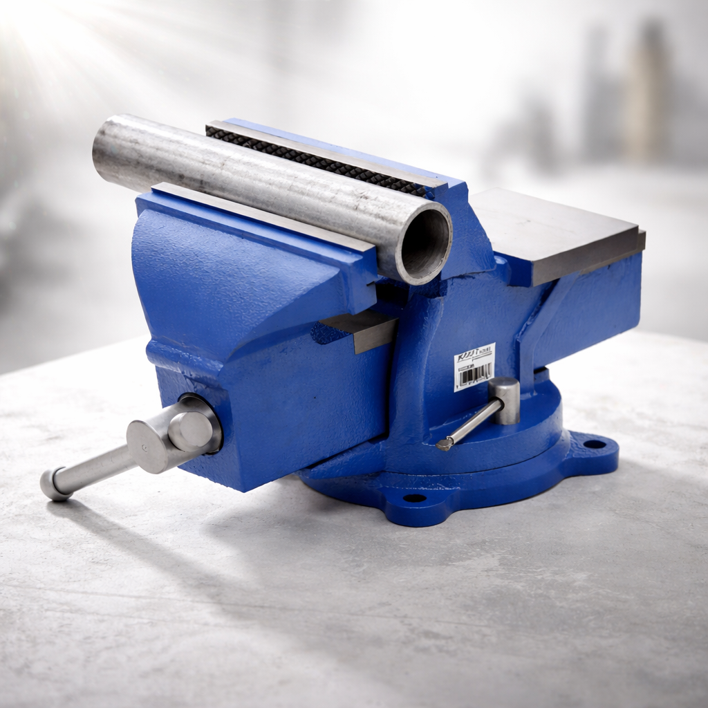 Лещата Kraft&Dele KD1104 200 мм з наковальнею слюсарні поворотні