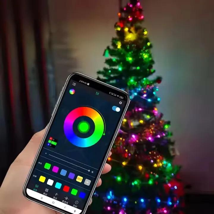 Гирлянда 20 м Bluetooth USB RGB пульт (234574716_501) - фото 7