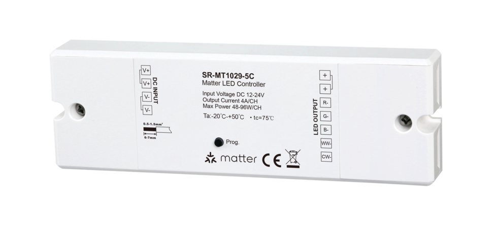 Контролер-приймач SR-MT1029-5C-RGB+CCT Matter+ZigBee (17833) Контролер-приймач SR-MT1029-5C-RGB+CCT Matter+ZigBee (17833)
