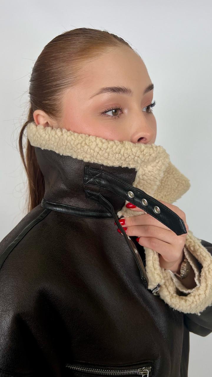 Дублянка жіноча Бренд #264-02 L Коричневий (23918493) - фото 3