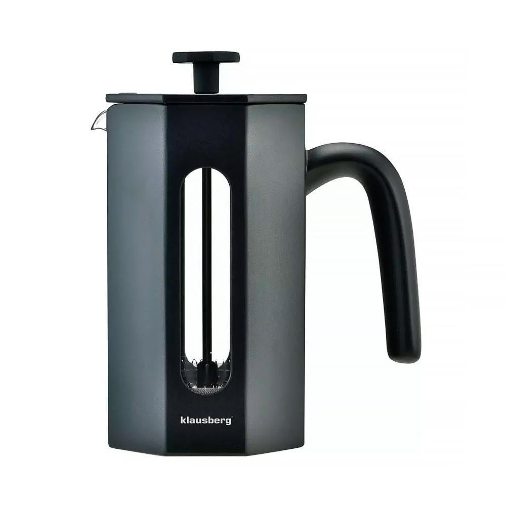 Френч-пресс заварник Klausberg KB-7677 боросиликатное стекло/пластик 600 мл Черный Френч-пресс заварник Klausberg KB-7677 боросиликатное стекло/пластик 600 мл Черный