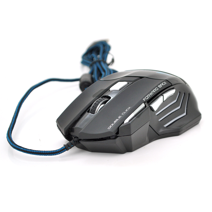 Компьютерная мышка проводная iMice X7 7 кнопок 800/1200/2400/3200 DPI LED подсветка Черный (7451)