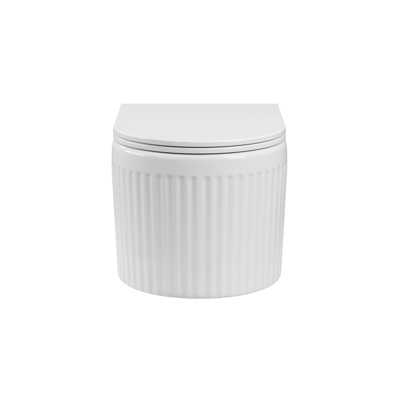 Унітаз підвісний Invena Glamour QFS безободовий ребристий з вільнопад-кришкою (CE-92-001/23445275) - фото 2 Унітаз підвісний Invena Glamour QFS безободовий ребристий з вільнопад-кришкою (CE-92-001/23445275) - фото 2