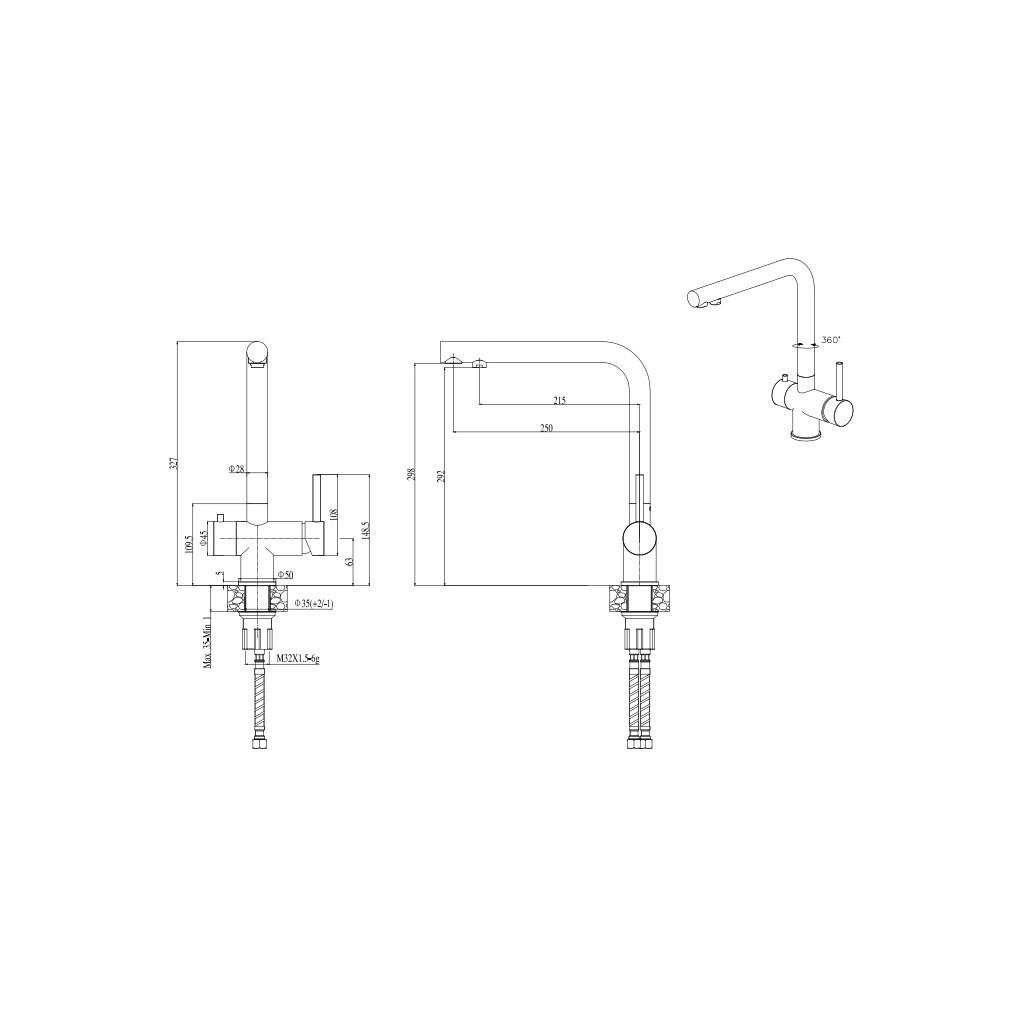 Смеситель Elleci T01 AVENA 51 - фото 2